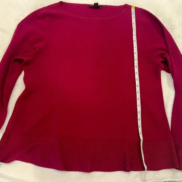 Ann Taylor Shimmer Trim Flare Sleeve Sweater in Plum size XL - Picture 5 of 6